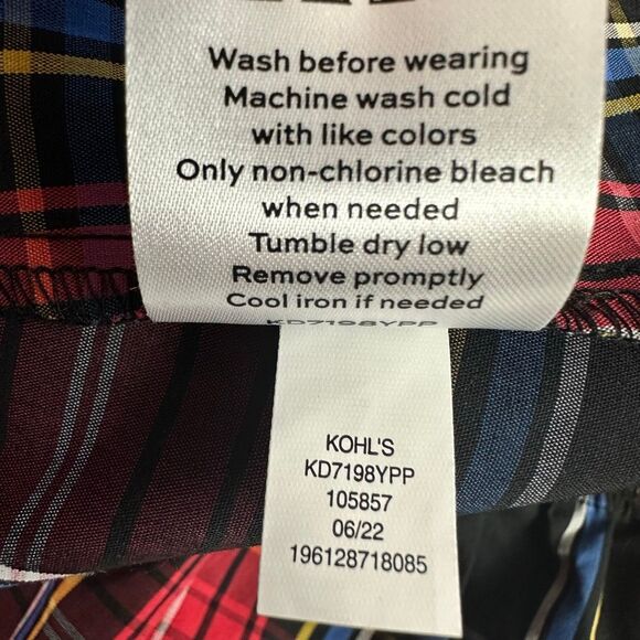 Draper James Large Long Sleeve Bow Back Plaid Dress - Picture 7 of 7